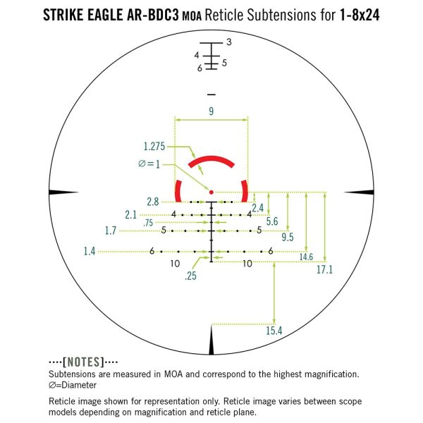 Vortex Strike Eagle Riflescope with AR-BDC3