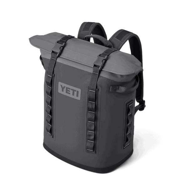 Yeti Hopper M20 Soft Backpack Cooler Charcoal 3qtr closed