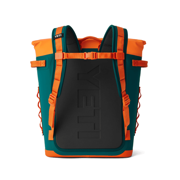 Yeti Hopper M20 Soft Backpack Cooler Teal Orange Back