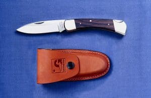 380S Drop Point Hunter Lock blade - Stainless Steel, Rosewood