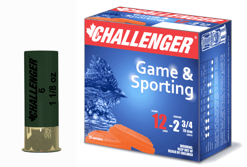 12 GA Game & Sporting - 1-1:8oz, 2-3:4, #5 CHALLENGER