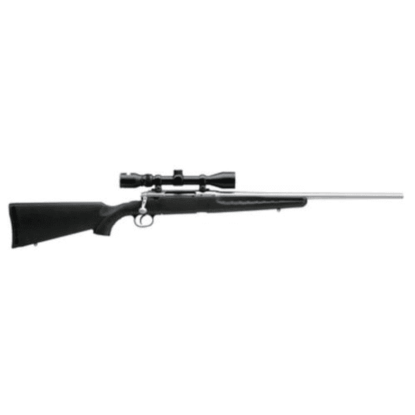 Axis Stainless XP - 243 Win, Black, 22", Package with 3-9x40 Scope, 4+1 Rounds