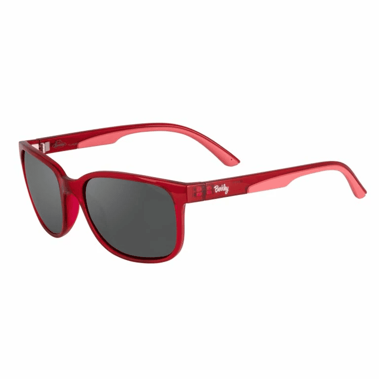 Berkley Ladies Polarized Sunglasses Crystal Red Frame, Grey Lens