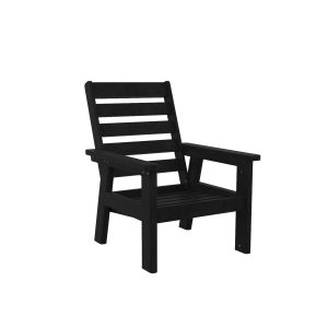 CR Plastics Charleston High Back Arm Chair Black