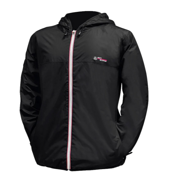 Misty Mountain Mens Lined Breeze Pack Jacket - Black