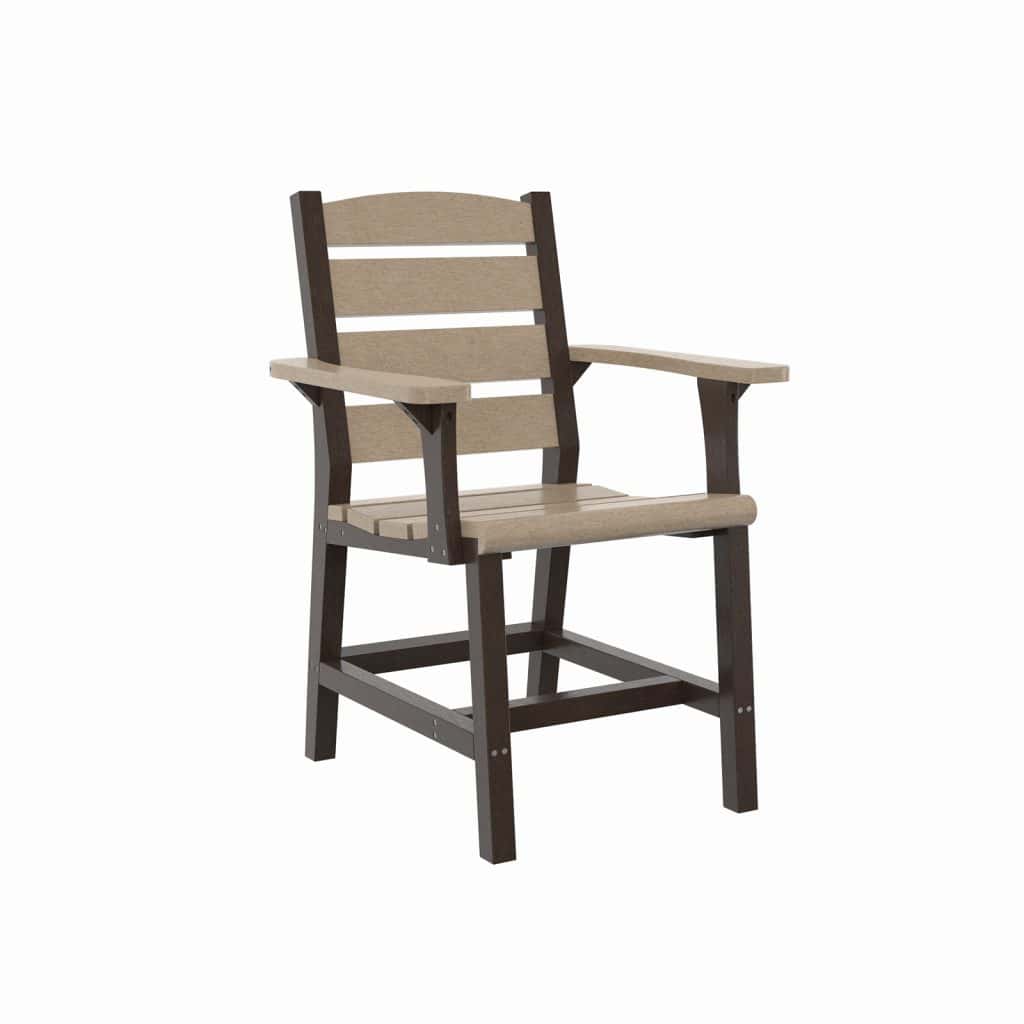 CR Plastics Napa Dining Arm Chair Chocolate Beige