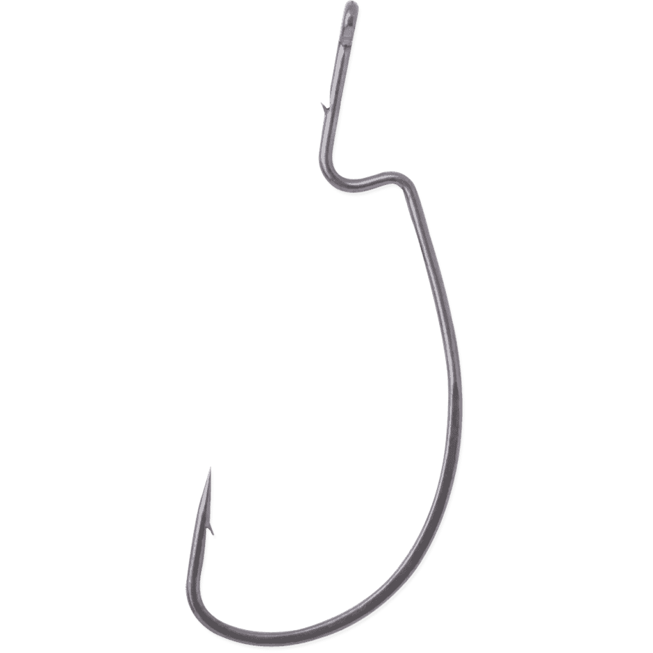 A single 6319 XL Wide Gap Worm Hook - 3/0 VMC, featuring a barb and an offset shank, is shown against a plain white background.