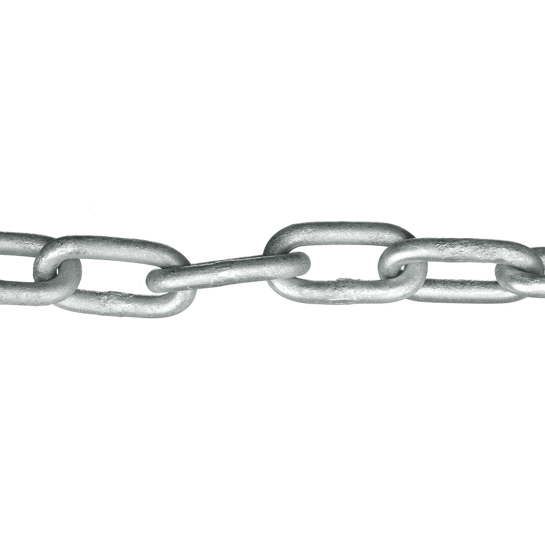 Anchor Lead Chain w/ Shackles - 3/16" x 4', Galvanized 3 A close-up view of the SEA CHOICE 3 Anchor Lead Chain with Shackles, featuring 3/16″ oval galvanized links and measuring 4 feet long, set against a white background.