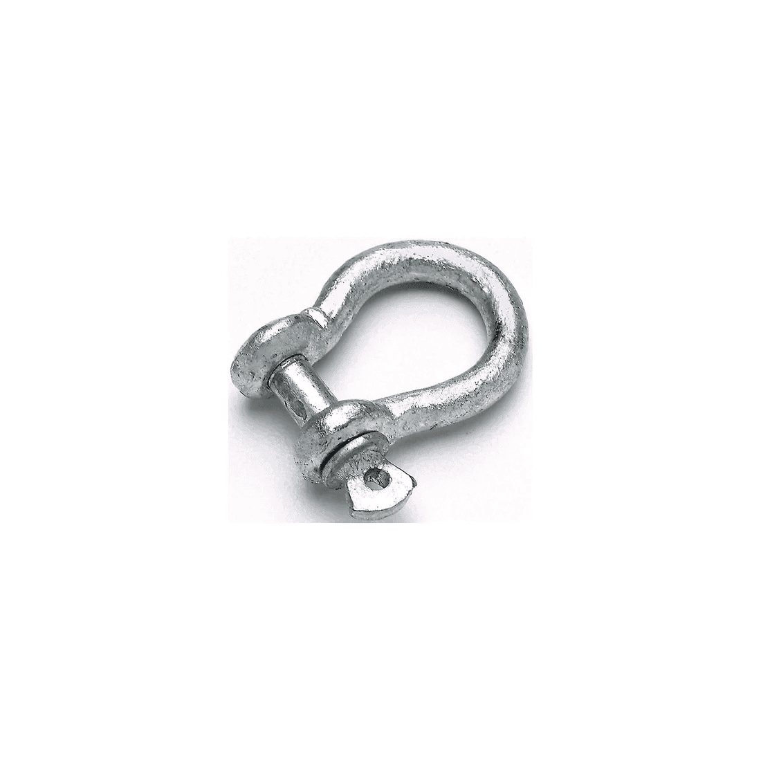 Anchor Shackle - 3/8in, Galvanized, 2 Pack 6 A galvanized Anchor Shackle - 3/8 in, 2 Pack (SEA CHOICE 7), featuring a threaded pin, is commonly used for connecting chains or securing loads.