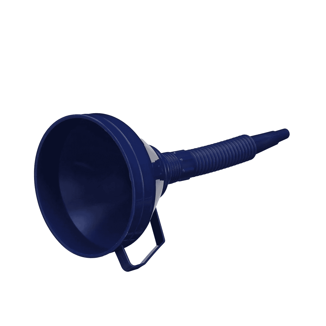 Long Flexible Funnel w/ Stainless Steel Strainer & Handle 3 A SEA CHOICE 3 Long Flexible Funnel with a stainless steel strainer and handle, pictured against a white background.