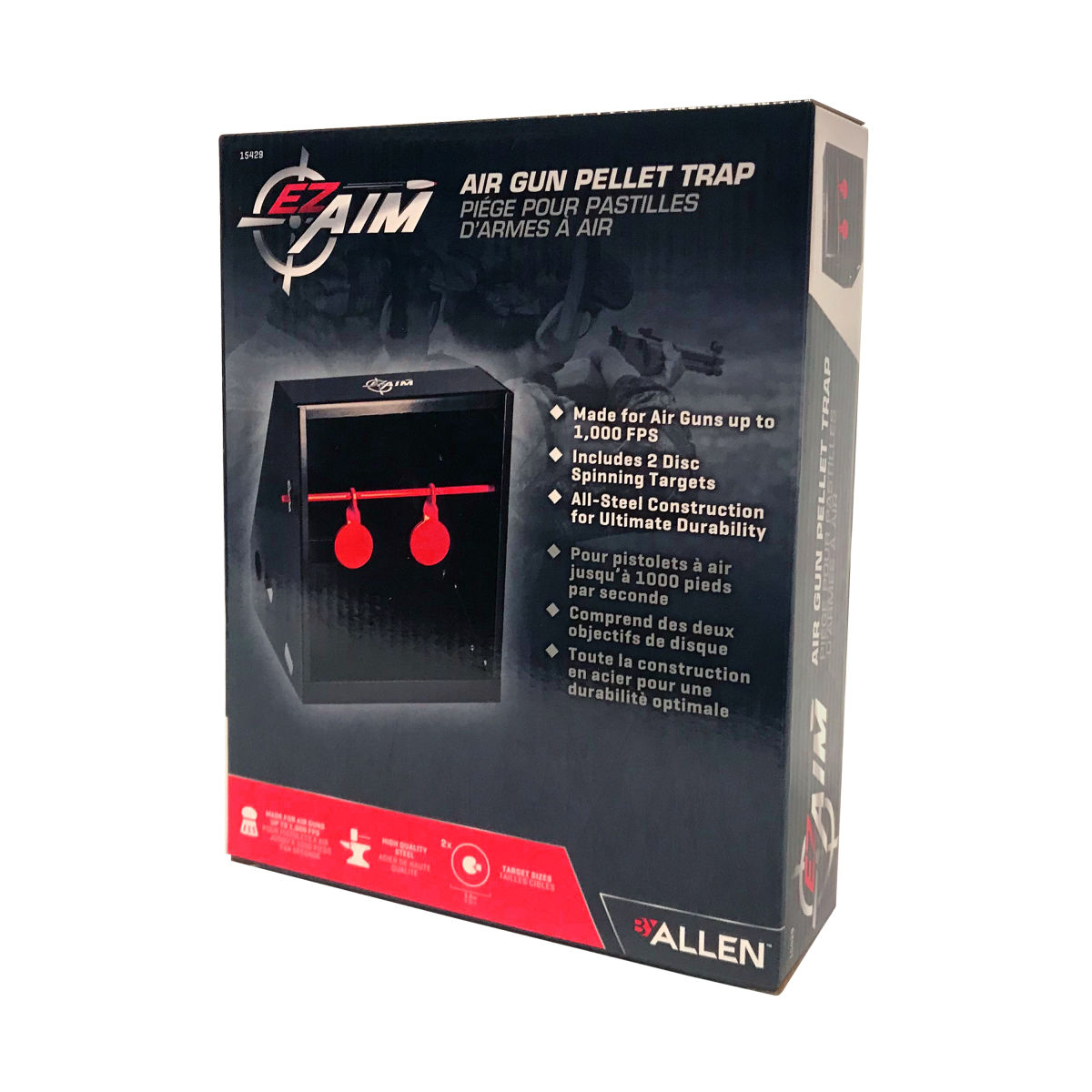EZ Aim® Air Gun Pellet Shooting Target & Trap - 7"W x 7.5"H, Black 8 EZ Aim® Air Gun Pellet Shooting Target & Trap - 7"W x 7.5"H, Black - Image 8